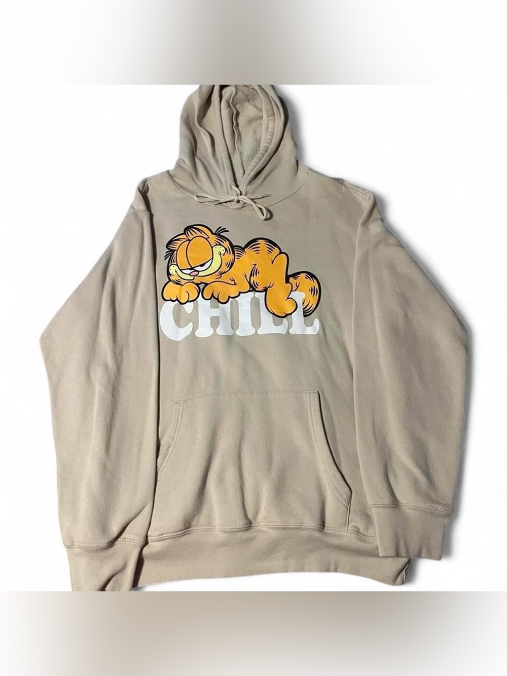 Garfield 'CHILL' Graphic Hoodie - Beige
